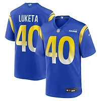 Men's Nike Jesse Luketa  Royal Los Angeles Rams Team Game Jersey