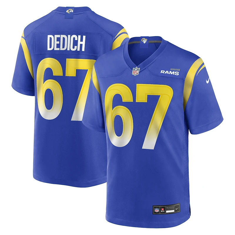 Men's Nike Justin Dedich Royal Los Angeles Rams Game Jersey