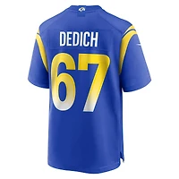 Maillot de match Nike Justin Dedich Royal Los Angeles Rams pour homme