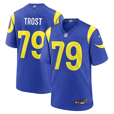 Maillot de match Nike Keagen Trost Royal Los Angeles Rams pour homme