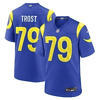 Maillot de match Nike Keagen Trost Royal Los Angeles Rams pour homme