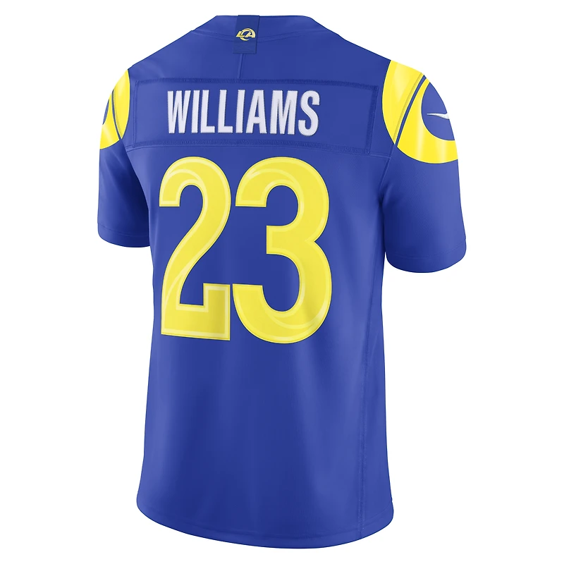 Maillot Nike Kyren Williams blanc Los Angeles Rams Vapor F.U.S.E. édition limitée cousue pour homme