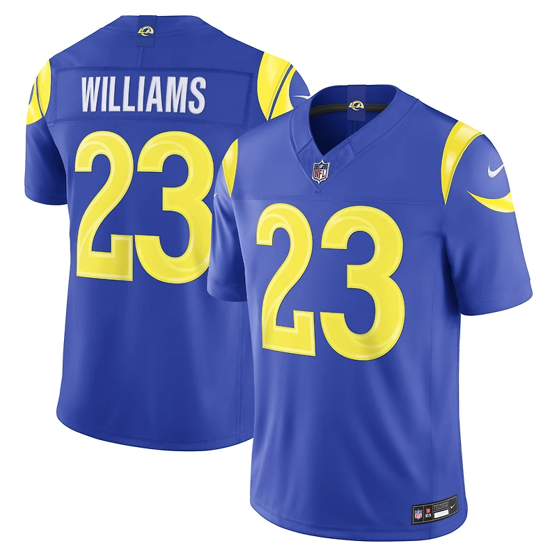 Maillot Nike Kyren Williams blanc Los Angeles Rams Vapor F.U.S.E. édition limitée cousue pour homme