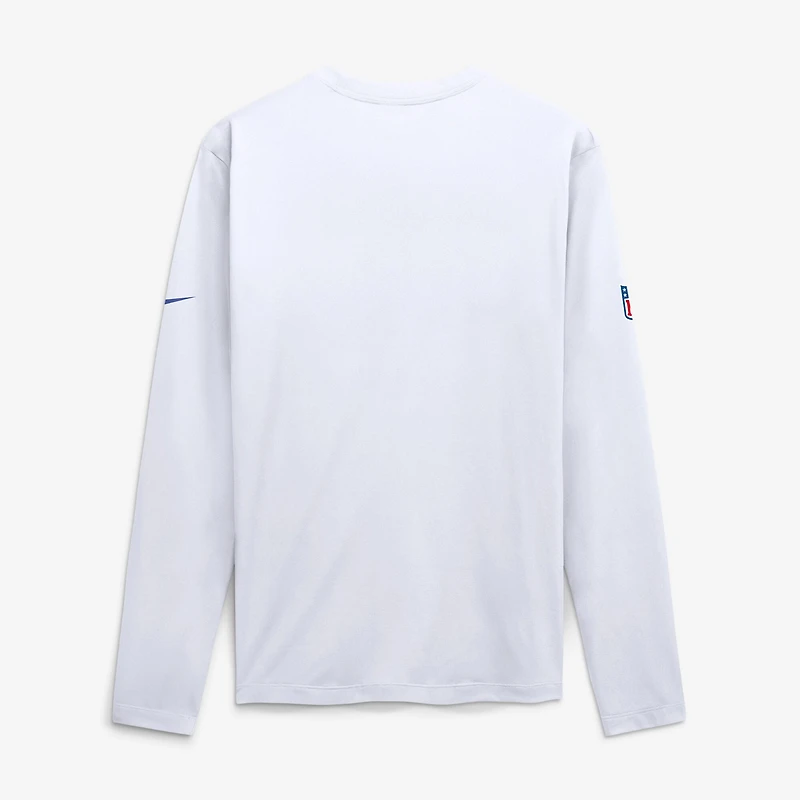 Men's Nike Los Angeles Rams Fearsome White Legend Small Logo Dri-FIT Long Sleeve T-Shirt