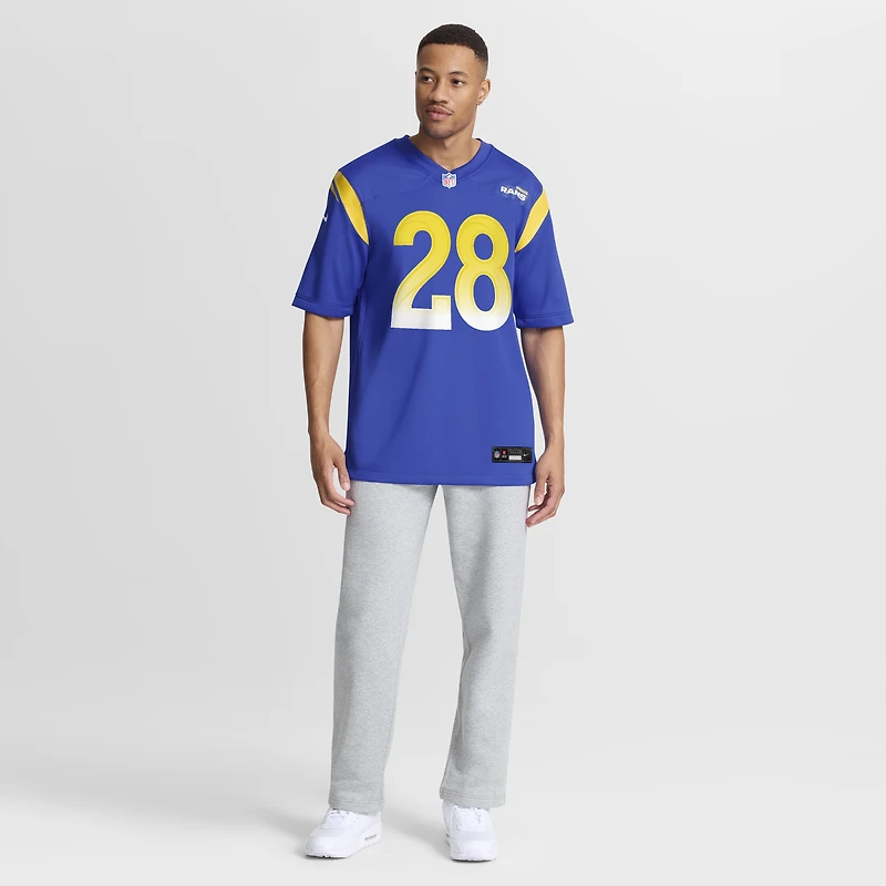 Men's Nike Marshall Faulk Royal Los Angeles Rams Game Retired Player Jersey