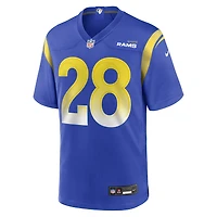 Maillot de joueur retraité Nike Marshall Faulk Royal Los Angeles Rams Game pour homme