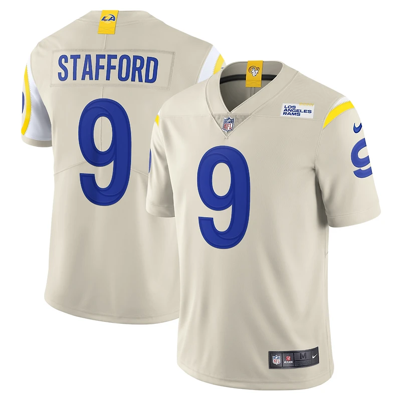 Maillot Nike Matthew Stafford Bone Los Angeles Rams Vapor Limited pour homme