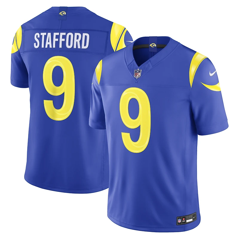 Men's Nike Matthew Stafford Royal Los Angeles Rams Vapor F.U.S.E. Stitched Limited Jersey