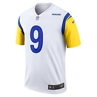 Haut Nike Matthew Stafford blanc pour homme, joueur légendaire des Los Angeles Rams