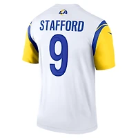 Haut Nike Matthew Stafford blanc pour homme, joueur légendaire des Los Angeles Rams