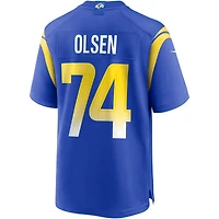 Maillot de joueur retraité Nike Merlin Olsen Royal Los Angeles Rams Game pour homme