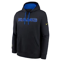 Sweat à capuche Nike bleu foncé pour homme Los Angeles Rams 2025 Rivalries Collection Club