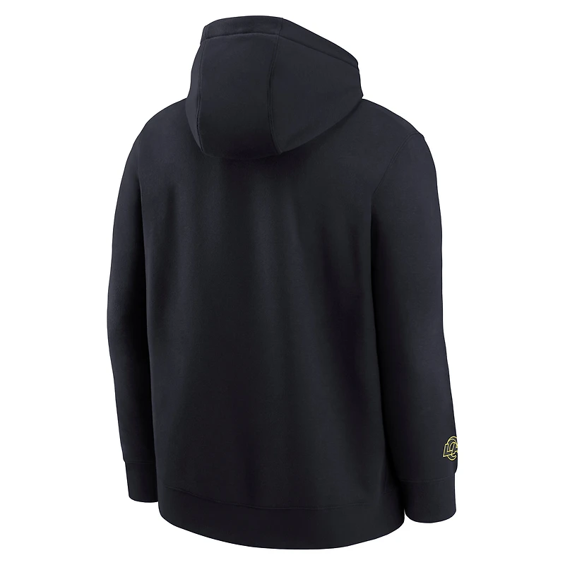 Sweat à capuche Nike bleu foncé pour homme Los Angeles Rams 2025 Rivalries Collection Club