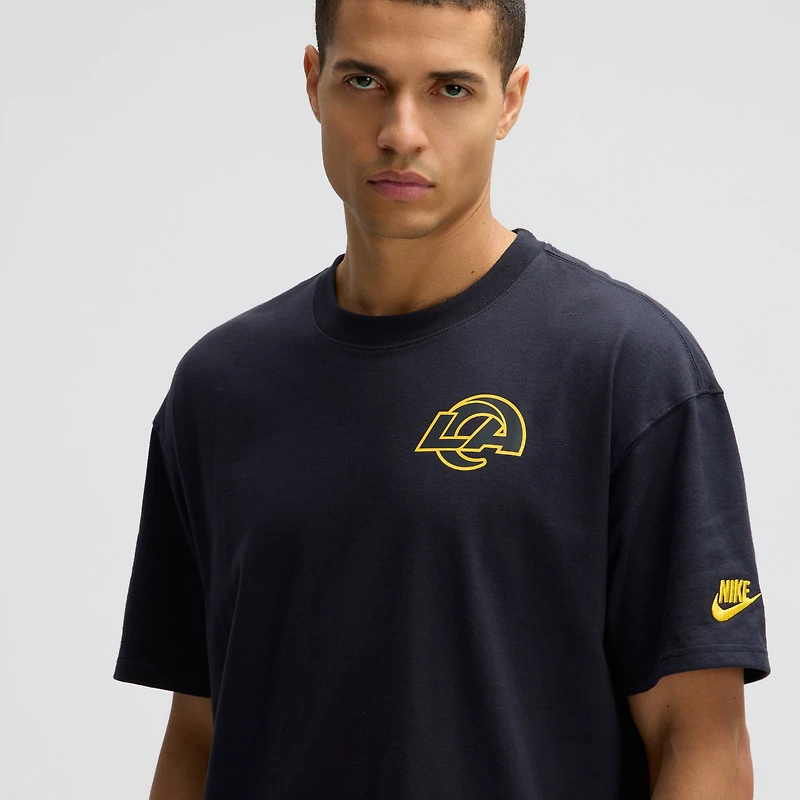 T-shirt Nike Max90 bleu nuit pour homme, collection Rivalries 2025 des Los Angeles Rams