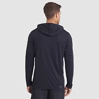 T-shirt à capuche et manches longues Nike bleu foncé Los Angeles Rams 2025 Rivalries Collection Sideline Dri-FIT pour homme