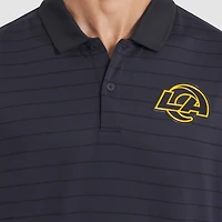 Polo Nike Dri-FIT bleu nuit pour homme, collection Rivalités 2025, Los Angeles Rams, à rayures sur le côté