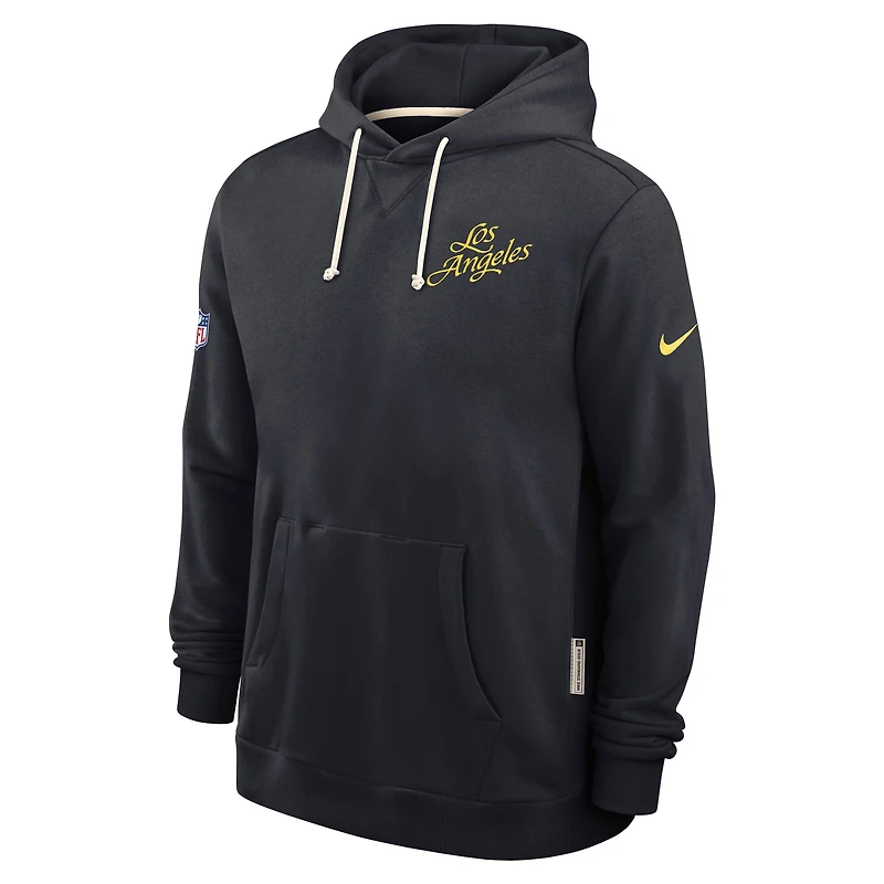 Sweat à capuche Nike Dri-FIT bleu nuit pour homme, collection Rivalries 2025 des Los Angeles Rams, édition Standard