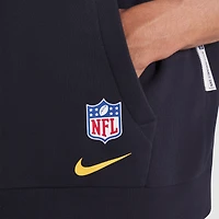 Men's Nike Midnight Blue Los Angeles Rams 2025 Rivalries Collection Standard Issue Sideline Dri-FIT Sleeveless Hoodie