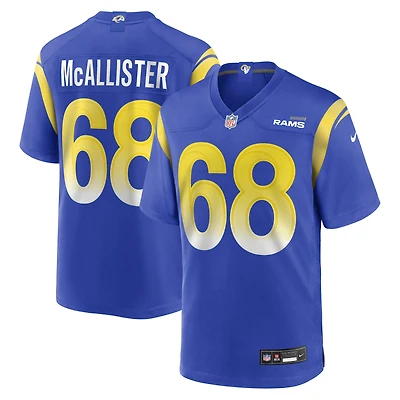 Nike Mike McAllister Royal Los Angeles Rams Maillot de match à domicile pour homme