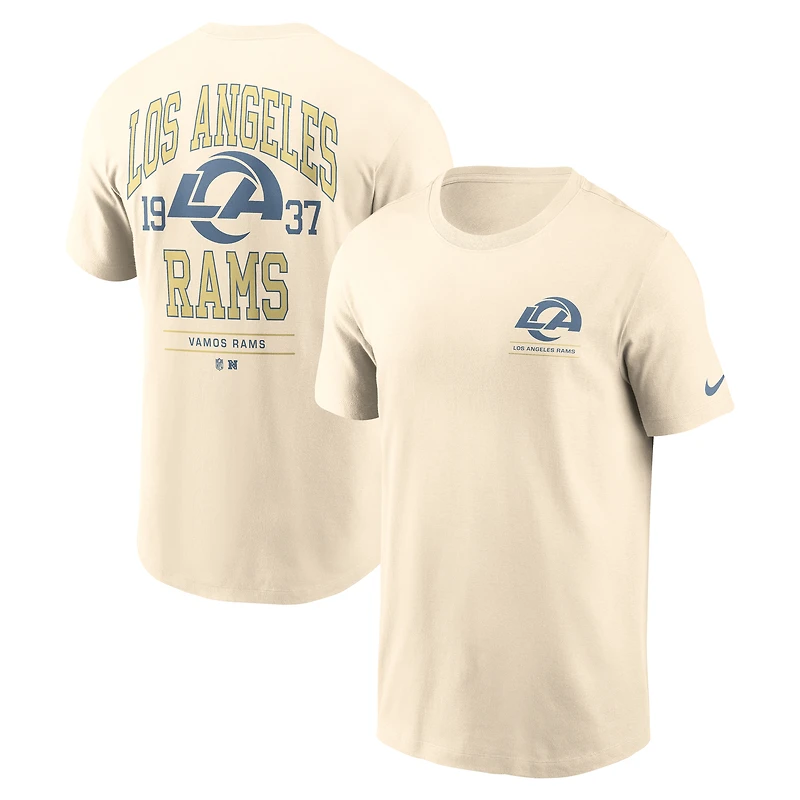 T-shirt Nike Freestyle Essential naturel pour homme, Los Angeles Rams