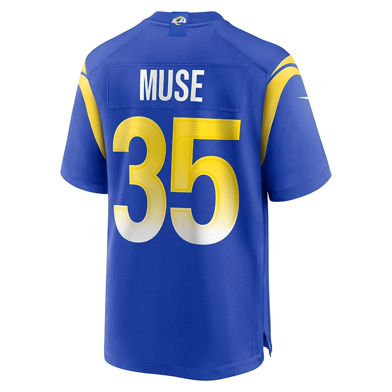 Men's Nike Nick Muse  Royal Los Angeles Rams Team Game Jersey