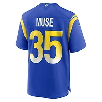 Men's Nike Nick Muse  Royal Los Angeles Rams Team Game Jersey