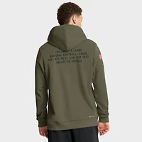 Men's Nike Olive Los Angeles Rams 2025 Salute to Service Sideline Standard Issue Dri-FIT Hoodie