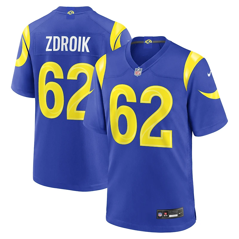 Men's Nike Payton Zdroik Royal Los Angeles Rams Game Jersey