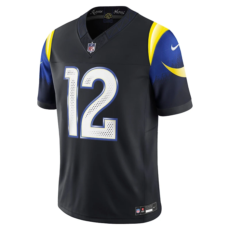 Maillot Nike Puka Nacua bleu nuit pour homme des Los Angeles Rams, collection limitée Rivalries 2025