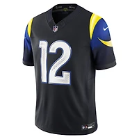 Maillot Nike Puka Nacua bleu nuit pour homme des Los Angeles Rams, collection limitée Rivalries 2025