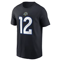 Men's Nike Puka Nacua Midnight Blue Los Angeles Rams 2025 Rivalries Collection Player Name & Number T-Shirt