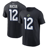 Men's Nike Puka Nacua Midnight Blue Los Angeles Rams 2025 Rivalries Collection Player Name & Number T-Shirt