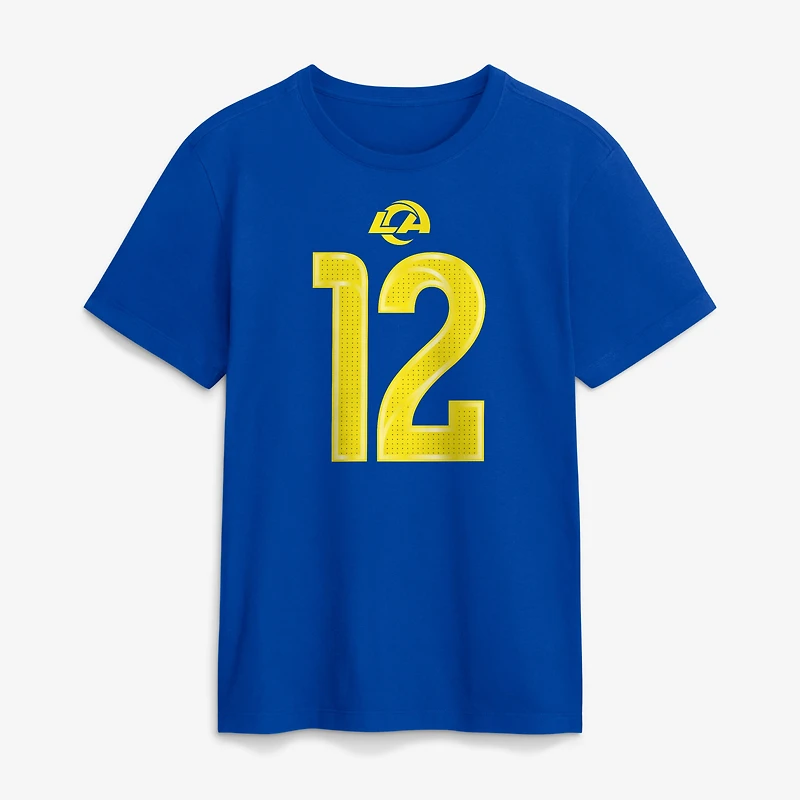 T-shirt Nike Puka Nacua Royal Los Angeles Rams pour homme, avec nom et numéro