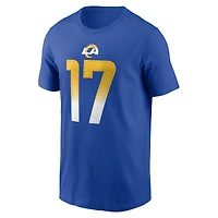 T-shirt avec nom et numéro de joueur Nike Puka Nacua Royal Los Angeles Rams pour homme