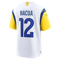 Men's Nike Puka Nacua White Los Angeles Rams Game Player Jersey