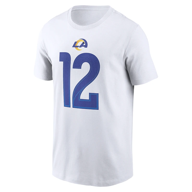 Men's Nike Puka Nacua White Los Angeles Rams Player Name & Number T-Shirt