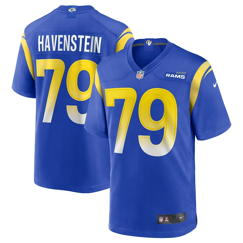 Maillot de match Nike Rob Havestein Royal Los Angeles Rams pour homme