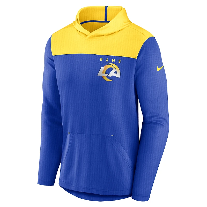 Men's Nike Royal/Gold Los Angeles Rams Athletic Lockup Lightweight Hoodie