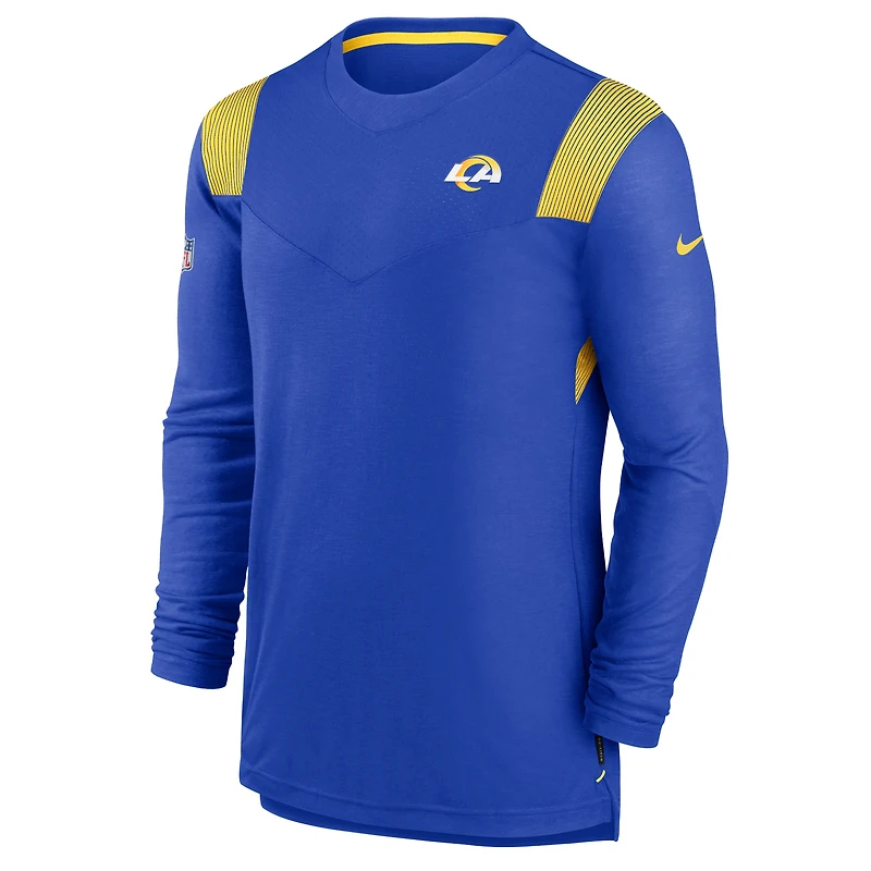 Men's Nike Royal/Gold Los Angeles Rams Sideline Performance Long Sleeve T-Shirt