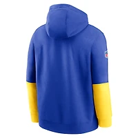Sweat à capuche Nike Royal Los Angeles Rams 2024 Sideline Club pour homme