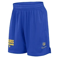 Men's Nike Royal Los Angeles Rams 2024 Sideline Performance Mesh Shorts