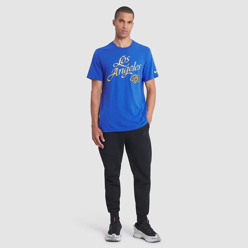 Men's Nike Royal Los Angeles Rams 2025 Rivalries Collection Slub Dri-FIT T-Shirt