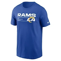 T-shirt essentiel Nike Royal Los Angeles Rams Division pour homme