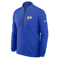 Pull Nike Royal Los Angeles Rams léger Victory Dri-FIT à demi-zip pour homme