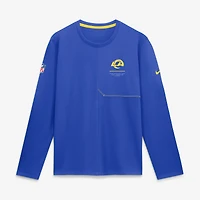Men's Nike  Royal Los Angeles Rams Sideline Coaches UV Dri-FIT Long Sleeve Shirt