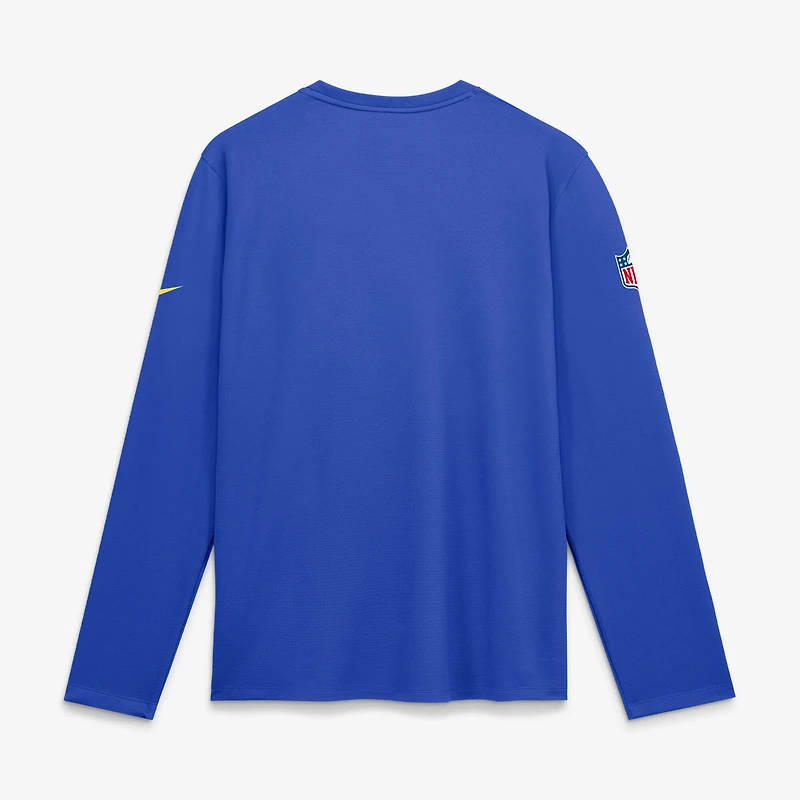 Men's Nike  Royal Los Angeles Rams Sideline Coaches UV Dri-FIT Long Sleeve Shirt