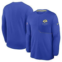 Men's Nike  Royal Los Angeles Rams Sideline Coaches UV Dri-FIT Long Sleeve Shirt