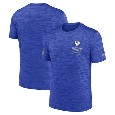 T-shirt Nike Royal Los Angeles Rams Sideline Double Covered Dri-FIT Velocity pour homme