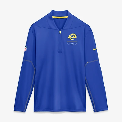 Men's Nike  Royal Los Angeles Rams Sideline Dri-FIT Half-Zip Pullover