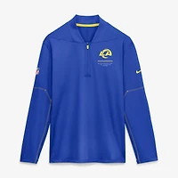 Men's Nike  Royal Los Angeles Rams Sideline Dri-FIT Half-Zip Pullover